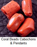 Coral gemstone beads and pendants for jewelry making at Magpie Gemstones