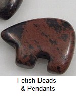 Fetish gemstone, bone, horn and metal beads and pendants for jewelry making at Magpie Gemstones