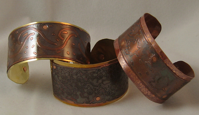 Copper etching jewelry