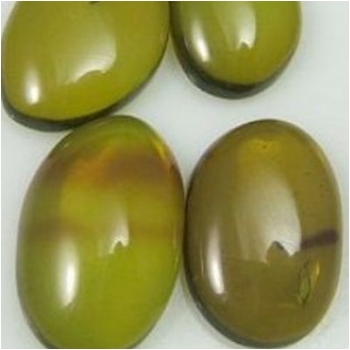Amber green cabochon 20 to 22mm gemstone (H)