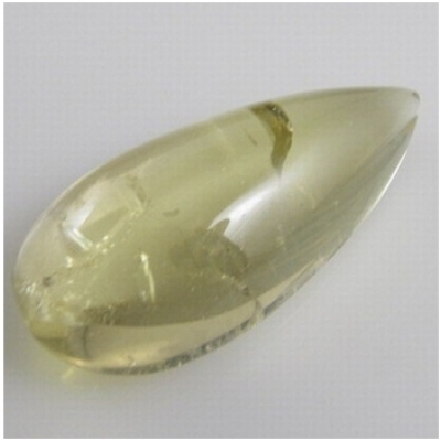 1 Lemon Quartz long tear drop high domed cabochon 43mm (H)