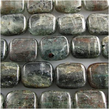 Kyanite green rectangle 10mm gemstone beads (N)