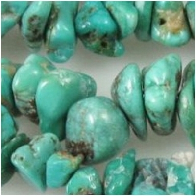 Turquoise Fox graduated nugget 5 to 13mm gemstone beads (N)