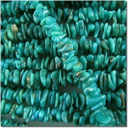 Turquoise Campitos graduated flat nugget gemstone beads (S) 3.7 to 9.5mm