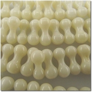 White coral double round gemstone beads (D) 10.2 to 10.4mm CLOSE OUT!
