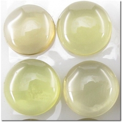 1 Lemon smokey quartz round gemstone cabochon (H) 16 to 17.2mm