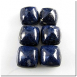 1 Sapphire double drilled puff irregular square gemstone bead (N) 15.2 to 15.8mm