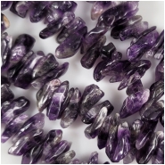 Dog Tooth Amethyst Tumbled Top Drilled Gemstone Beads (N) Approximate Size 17 to 23.7mm long 16 inches