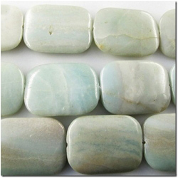 1 Amazonite cushion pendant gemstone bead (N) 38 to 40mm