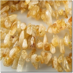 Citrine long top side drilled nugget gemstone beads (H) 10 to 18mm