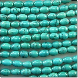 Turquoise Hubei A rice gemstone beads (S) 5.5 to 6mm