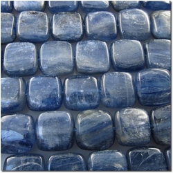 Kyanite A - AA blue square gemstone beads (N) 11.7 to 12.2mm