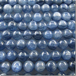Kyanite A - AA blue round gemstone beads (N) 6 to 6.3mm