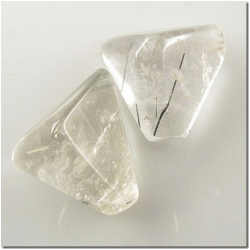 1 Tourmalated Quartz freeform gemstone cabochon (N) 30 to 30.5mm