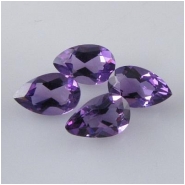 1 Amethyst faceted pear loose cut gemstone (N) Approximate size 7 x 10mm