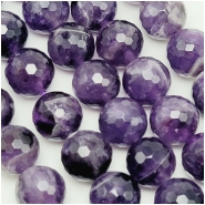 Amethyst Dog Tooth 12mm Micro Faceted Round