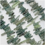 Green Kyanite AA Top Drilled Stick Gemstone Beads (N) 10.5 to 31mm 16 inches