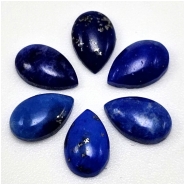4 Lapis Lazuli Pear Gemstone Cabochons (N) 5 x 8mm