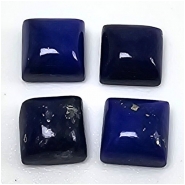 2 Lapis Lazuli Square Cushion Gemstone Cabochons (N) 5mm