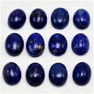 2 Lapis Lazuli Oval Gemstone Cabochons (N) 6 x 8mm