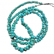 Campitos Turquoise Graduated Nugget Gemstone Beads (S) 2.96 to 7.30mm 18.5 inches