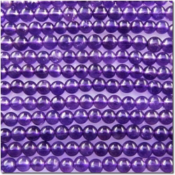 Amethyst A round gemstone beads (H) 3.9 to 4.1mm