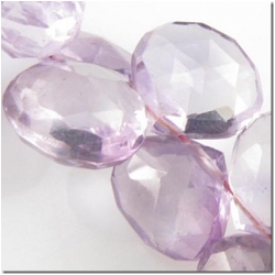 1 Amethyst faceted drop briolette gemstone bead (N) 10.6 to 11.9mm