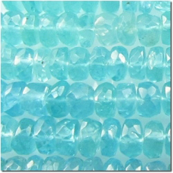Apatite hand cut faceted rondelle gemstone beads (N) 4.6 to 5mm