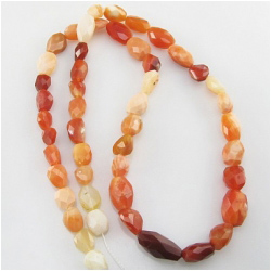 Opal Mexican Fire graduated nugget 7 to 14mm gemstone beads (N)