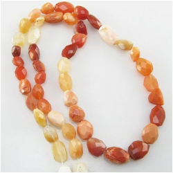 Opal Mexican Fire graduated nugget 7 to 13mm gemstone beads (N)