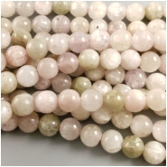 Kunzite AA Green Pink Mix Round Bead (N) Approximate size 8.75 to 9mm 8 inches CLOSEOUT