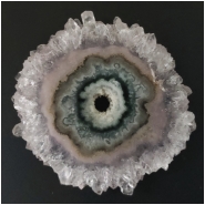 1 Amethyst Flower Stalactite Gemstone Slice (N) 35.49 x 37.22mm, CLOSEOUT