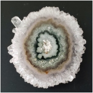 1 Amethyst Flower Stalactite Gemstone Slice (N) 33.17 x 34.65mm CLOSEOUT