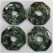 1 Seraphinite Octagon Donut Gemstone (N) Approximate size 48.30 to 50.90mm CLOSEOUT