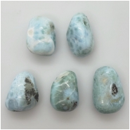 1 Larimar Pendant Top Drilled Large Hole Gemstone Bead (N) Approximate size 18.86 to 21.03mm x 26.03 to 30.73mm CLOSEOUT
