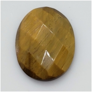 1 Tiger's Eye Oval Rose Cut Cabochon Gemstone (N) Approximate size 20 x 30mm CLOSEOUT