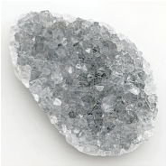 Amethyst Druzy Slice Freeform Gemstone Cabochon (N) Approximate size 22.05 x 34.61mm