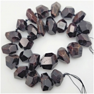 Garnet Tumbled Nugget Gemstone Beads (N) Approximate size 7.1 to 20.4mm 16.5 inches