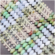 Multistone Saucer Gemstone Beads (N) Approximate size 8mm 16 inches