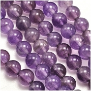 Amethyst 6mm Round Medium Purple Gemstone Beads (N) 15.25 inches