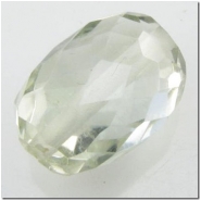 1  Green Amethyst faceted irregular oval gemstone bead (H) 13 to 14.5mm