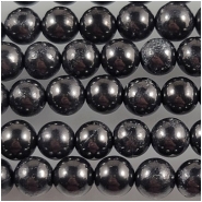 Shungite Round Gemstone Beads (N) Approximate size 6mm 15.5 inches