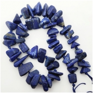 Lapis Lazuli Graduated Large Chip Nugget Matte Gemstone Beads (N) Approximate size 6.4 to 21.2mm 18.5 inches