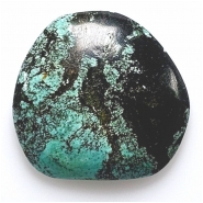 1 Hubei Turquoise Freeform Gemstone Cabochon (S) 31.45 x 32.9mm