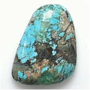 1 Hubei Turquoise Freeform Gemstone Cabochon (S) 27 x 33.65mm