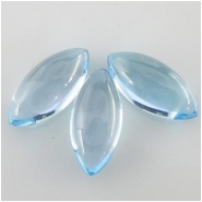 5 Sky Blue Topaz plain marquise cabochon loose cut gemstones (I) Approximate size 4 x 8mm