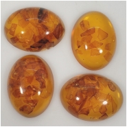 1 Amber Baltic and Resin Gemstone Cabochon (M) Approximate size 21.25 x 28.5mm CLOSEOUT