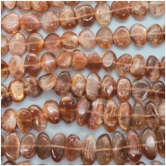 Sunstone Graduated Center Drilled Flat Nugget Gemstone Beads (N) Approximate size 7.8 x 8mm to 8.7 x 20mm 16 to 16.25 inches CLOSEOUT