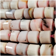 Pink Opal Faceted Wheel Gemstone Beads (N) Approximate size 8.2 to 8.8mm 15.75 inches