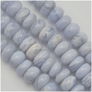 Blue Lace Agate Rondelle Gemstone Beads (N) Approximate size 7.8 to 8.2mm 16 inches